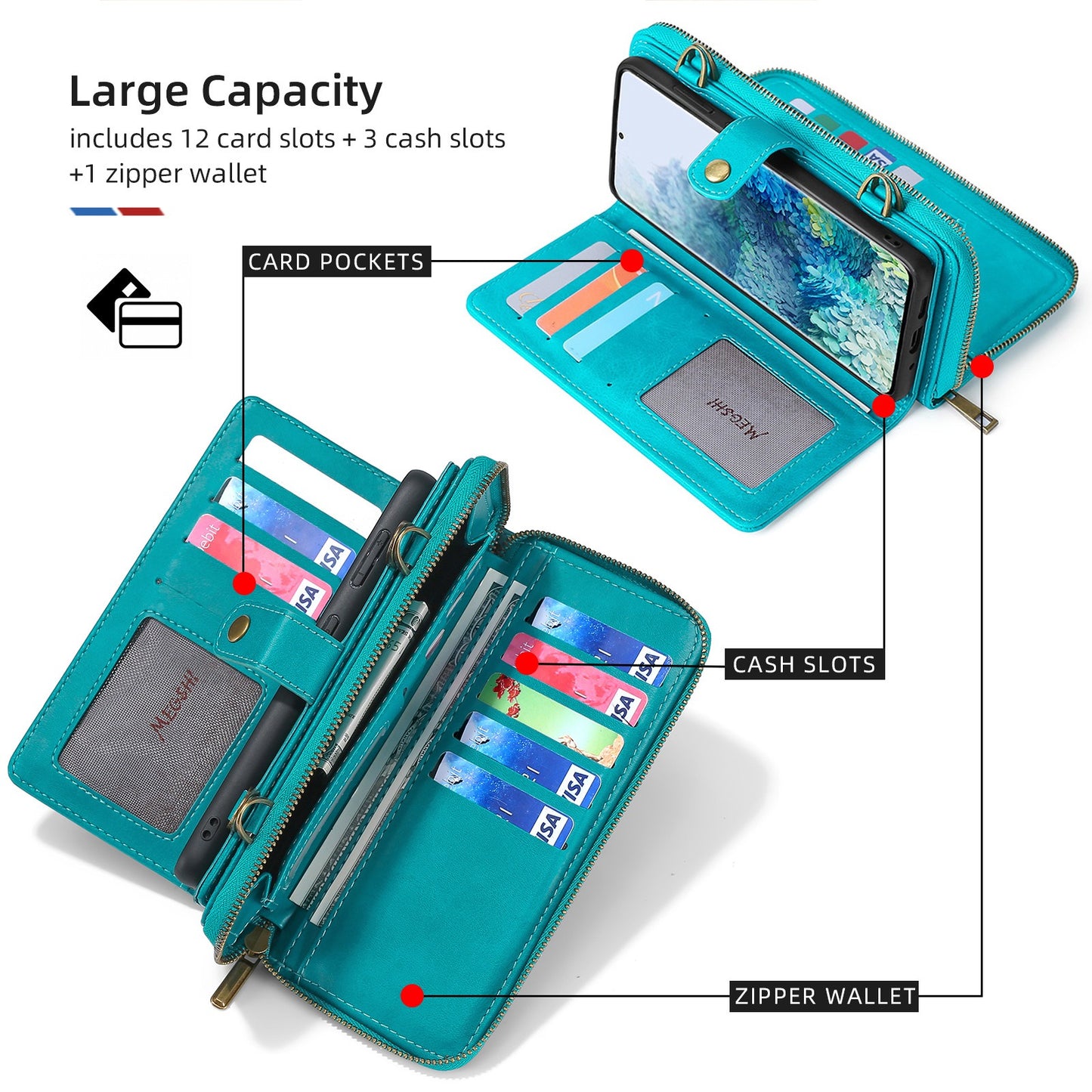 iPhone Diagonal Cross Multifunctional Wallet Cas