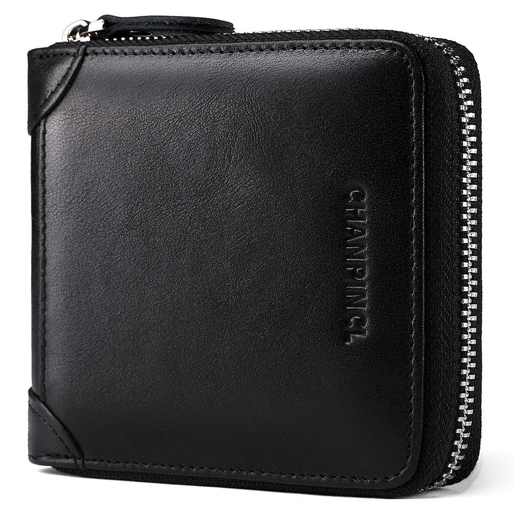 Leather Zero Horizontal Multi-Function Zipper Wallet