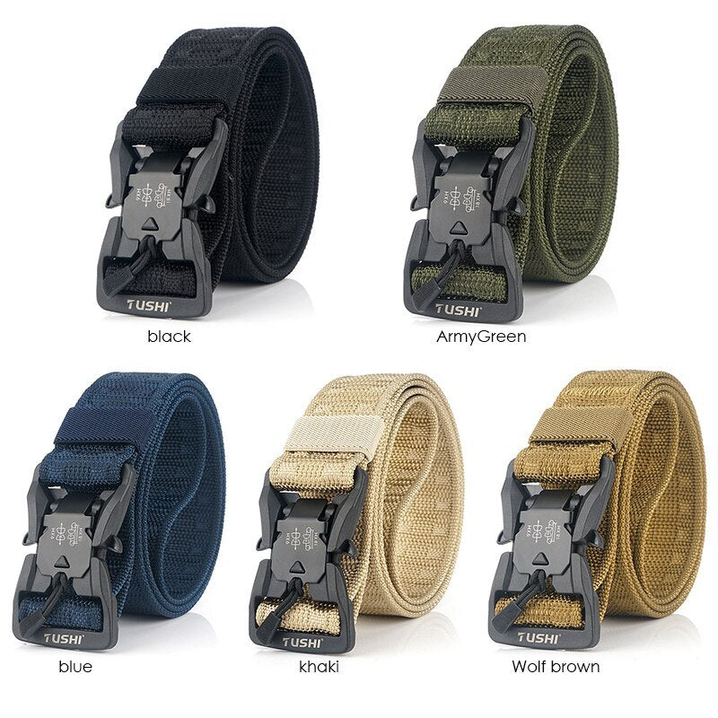Canvas Outdoor Tactical Belt Military Training Belt Textile Nylon Camouflage Men's Belt