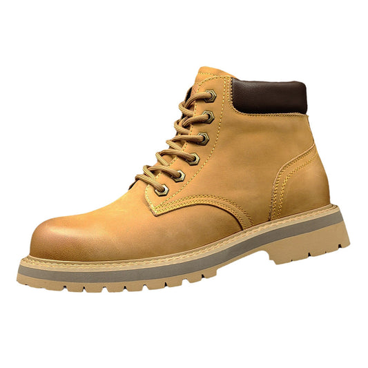 Matte Leather Casual Boots