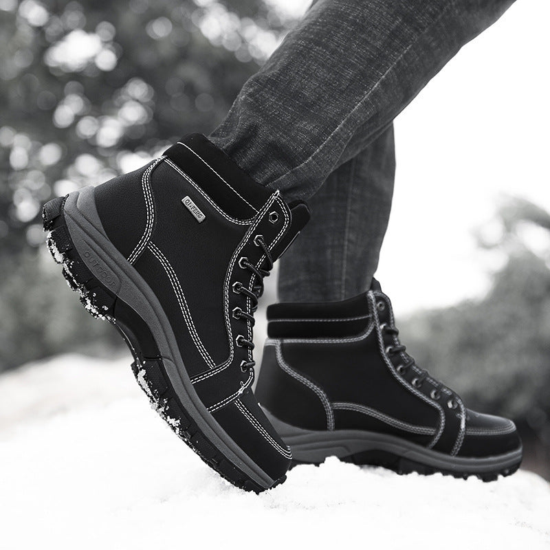 Winter Snow Outdoor Ankle Non-Slip Leather Boots