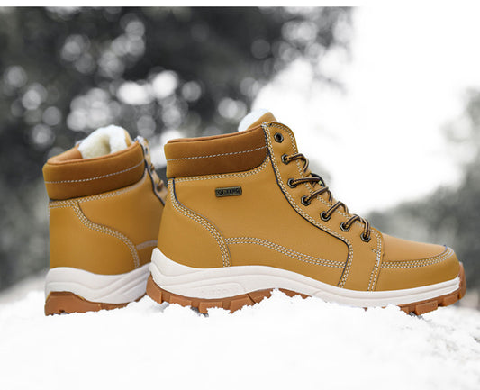 Winter Snow Outdoor Ankle Non-Slip Leather Boots