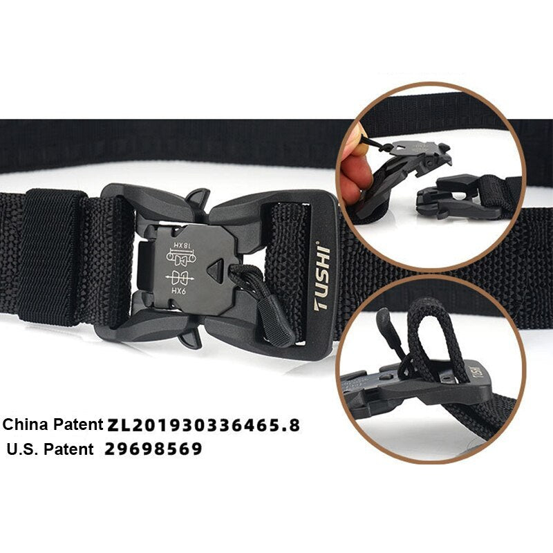 Canvas Outdoor Tactical Belt Military Training Belt Textile Nylon Camouflage Men's Belt