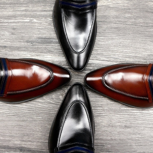 Shallow Mouth Leather Shoes