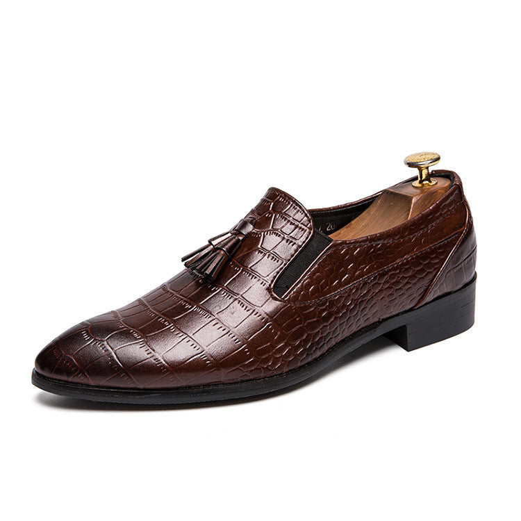 Pointed Leather Casual Shoes