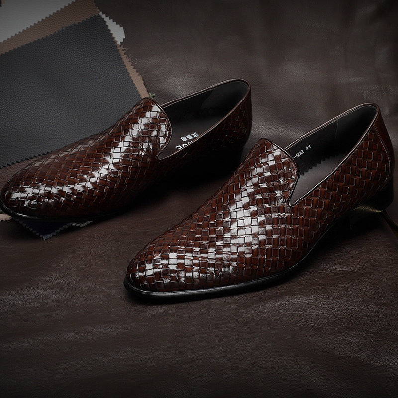 Cowhide Woven Leather Shoes Business