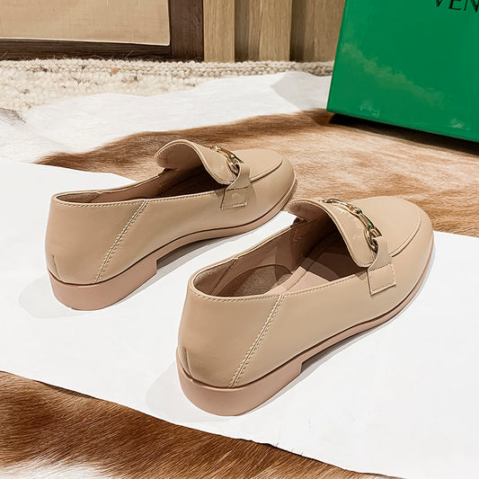 Genuine Leather Flat Shoes