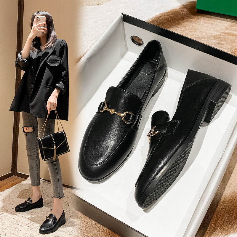 Genuine Leather Flat Shoes