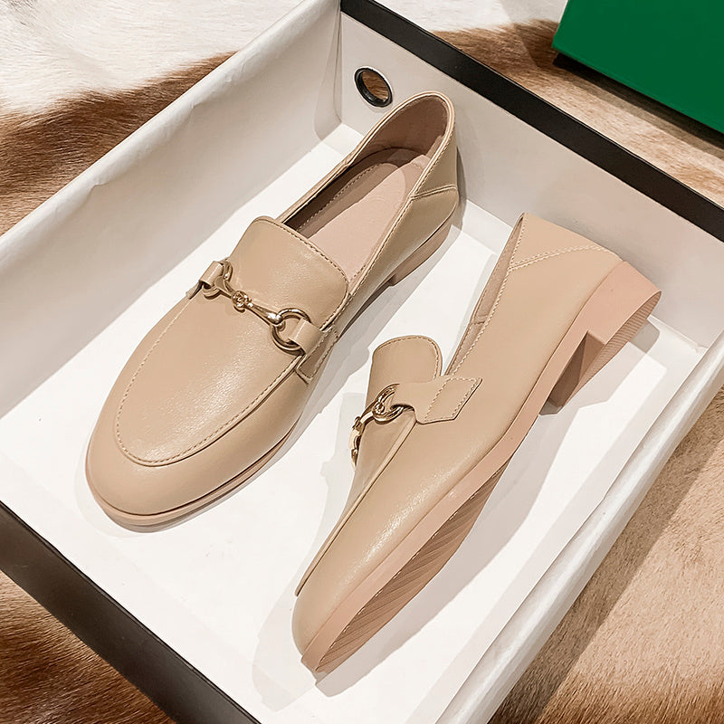 Genuine Leather Flat Shoes