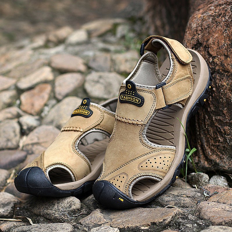 Two-Layer Leather Toe Outdoor Casual Sandals