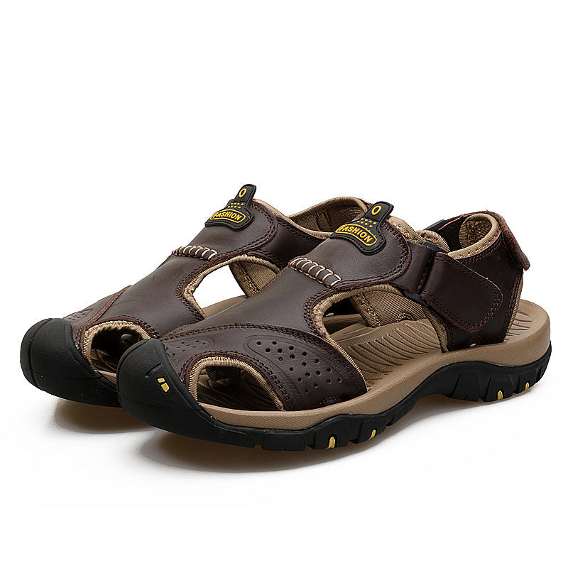 Two-Layer Leather Toe Outdoor Casual Sandals