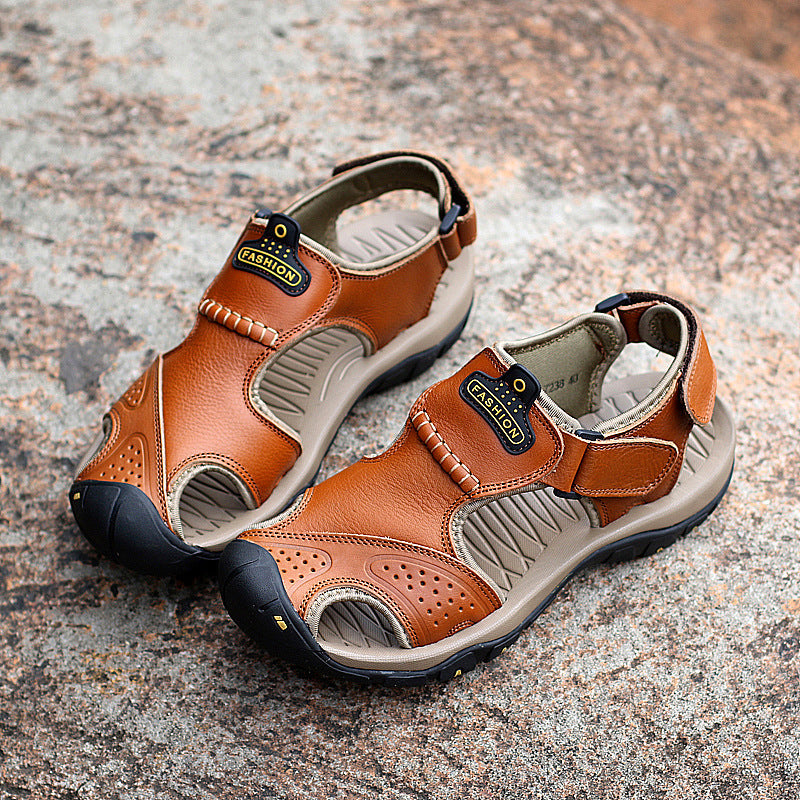 Two-Layer Leather Toe Outdoor Casual Sandals