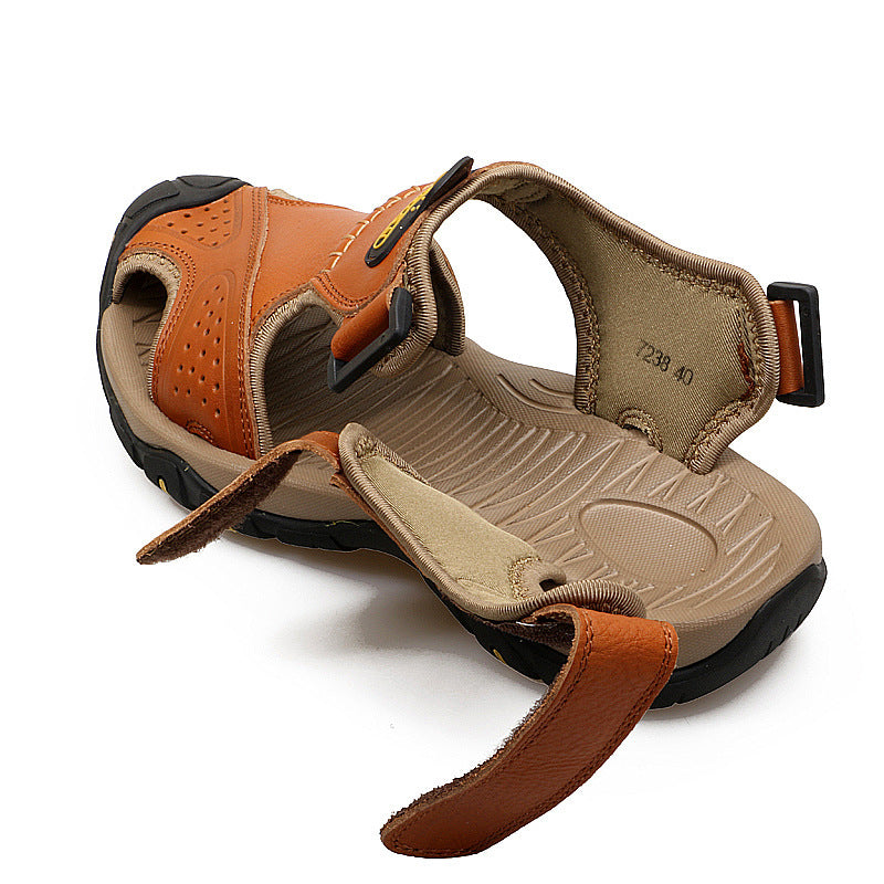 Two-Layer Leather Toe Outdoor Casual Sandals