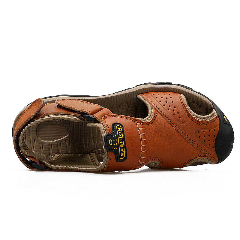 Two-Layer Leather Toe Outdoor Casual Sandals