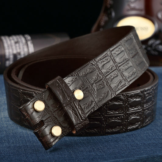 No Buckle Genuine Leather Belt