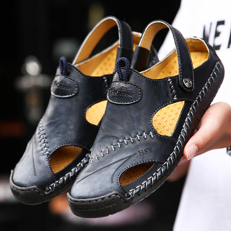 Men's Shoes Casual Hole Leather Shoes