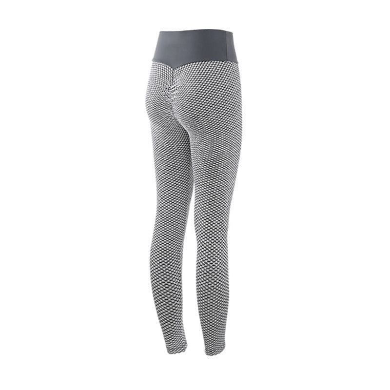Plaid Leggings Fitness Yoga Seamless High Waist Breathable Gym Leggings