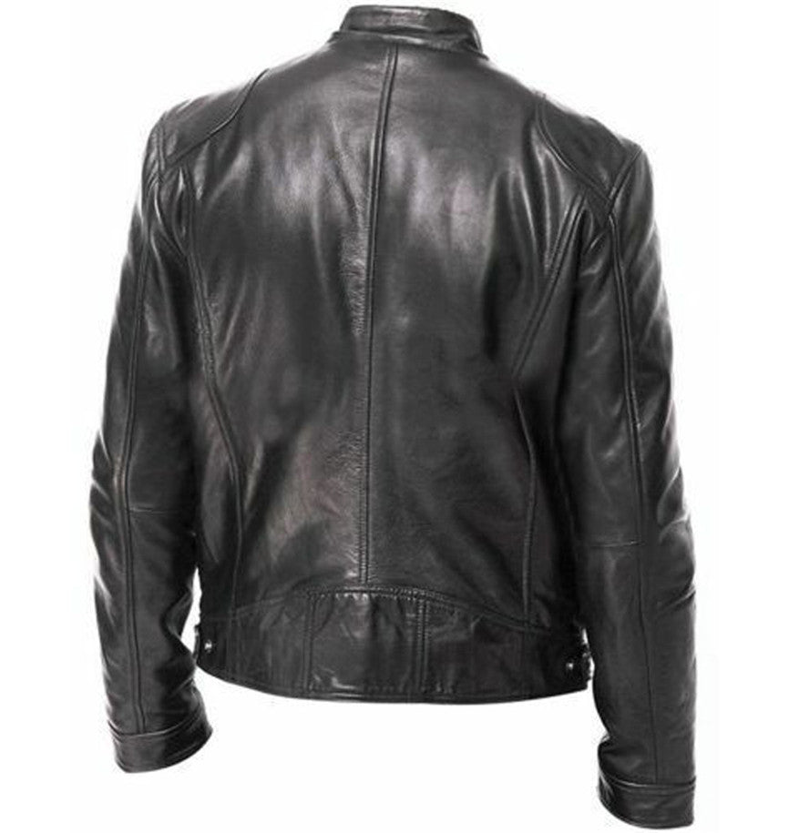 Gentleman's Leather Zipper Cardigan Jacket