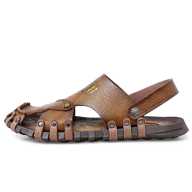 Baotou Casual Leather Sandals