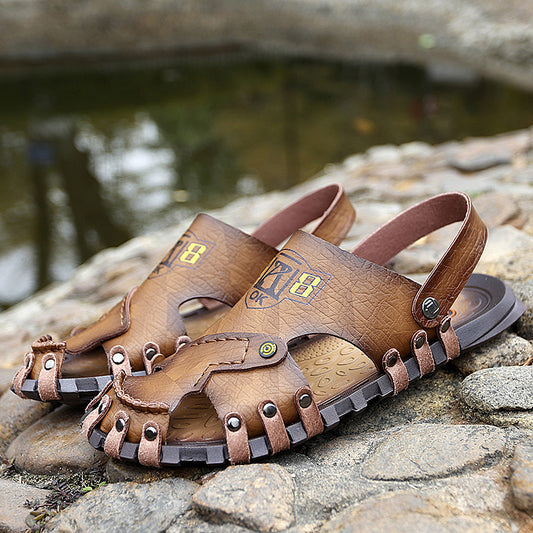 Baotou Casual Leather Sandals