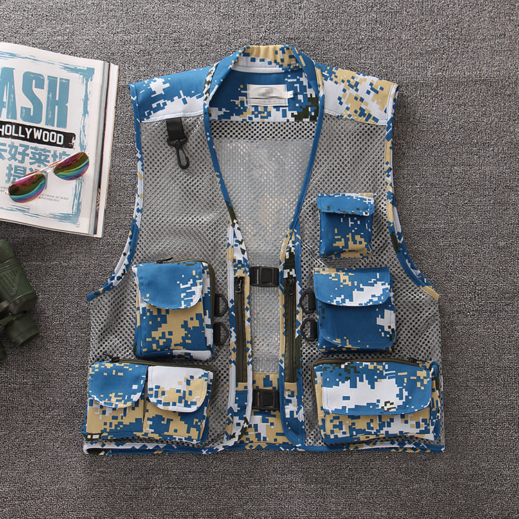 Outdoor Men's Camouflage Mesh Vest Photography Vest Quick-Drying Vest