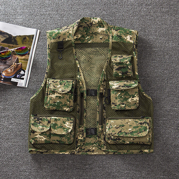 Outdoor Men's Camouflage Mesh Vest Photography Vest Quick-Drying Vest
