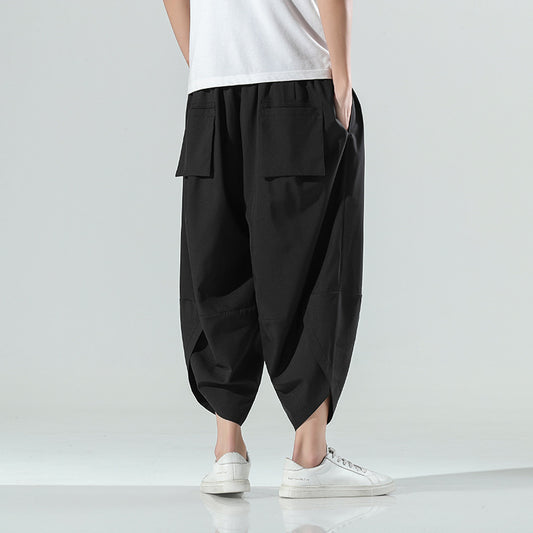 Ice Silk Cropped Beach Pants