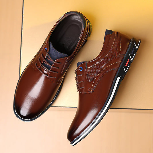 Leather Comfortable Fashion Business and Casual Shoes