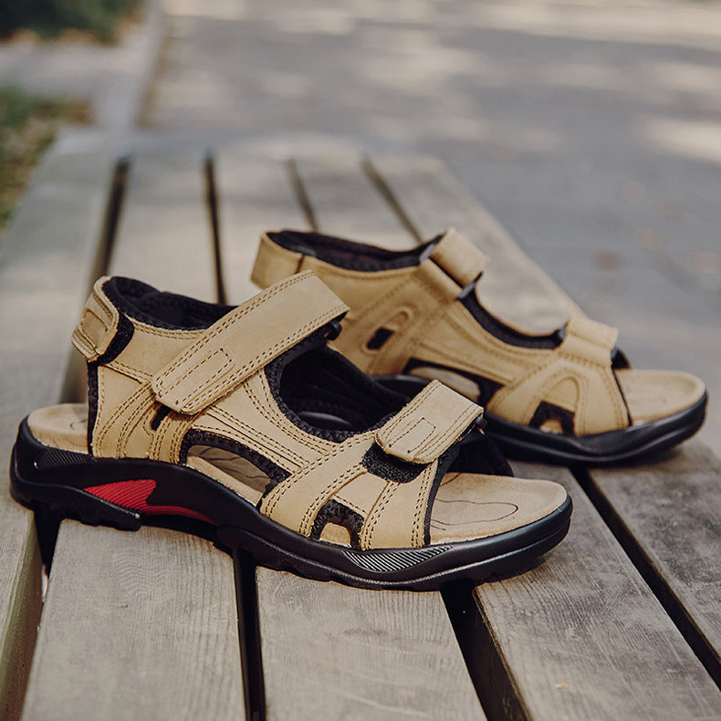 Outdoor Travel Leather Beach Roman Sandals