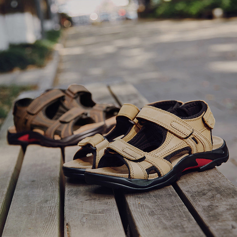 Outdoor Travel Leather Beach Roman Sandals