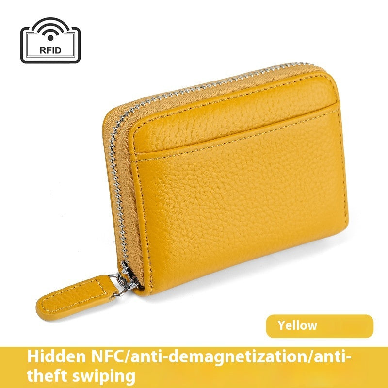 RFID Genuine Leather Card Holder
