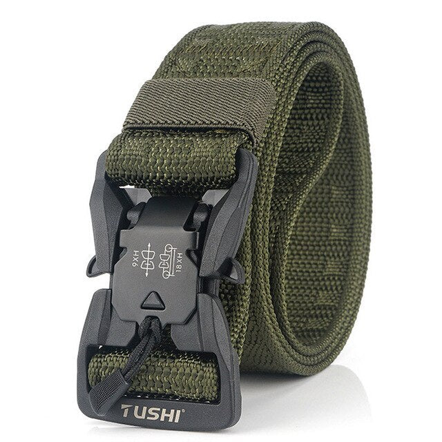 Canvas Outdoor Tactical Belt Military Training Belt Textile Nylon Camouflage Men's Belt