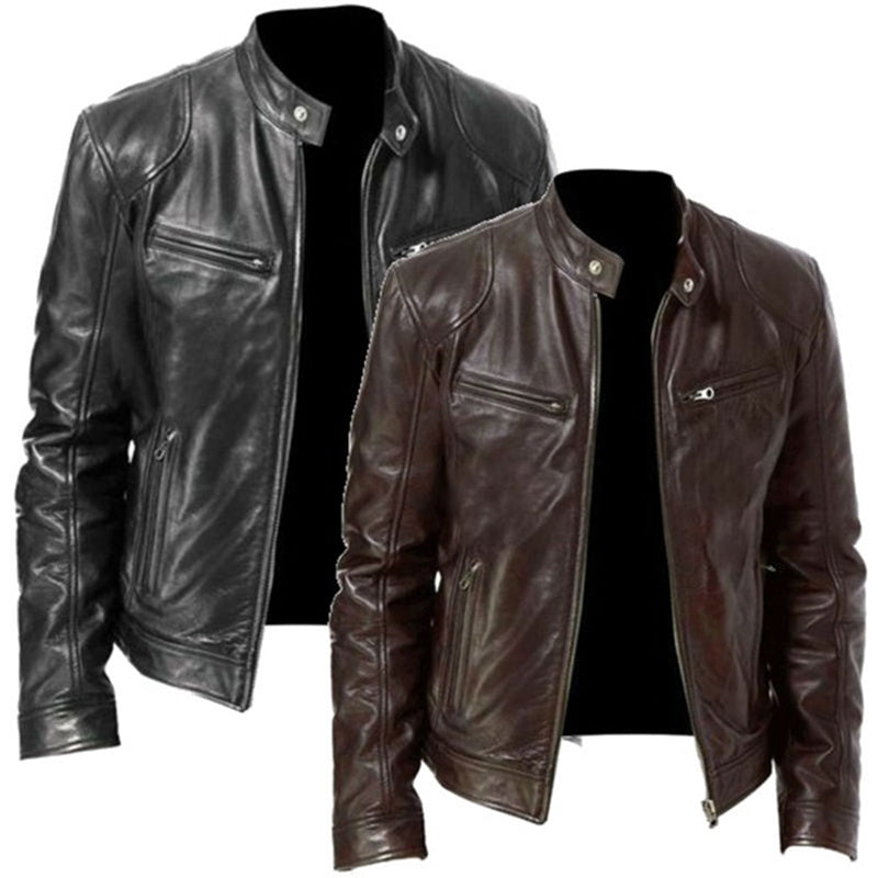Leather Slim Jacket