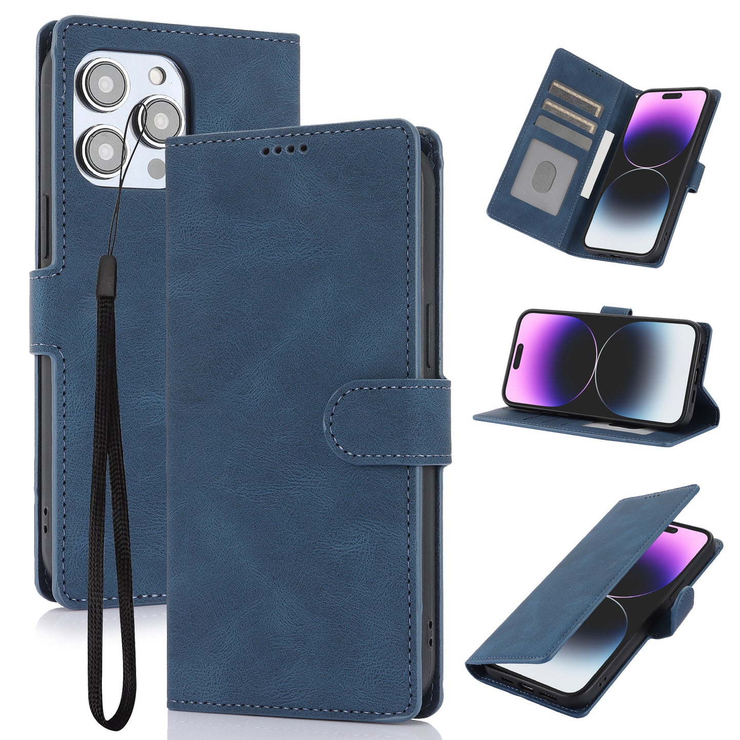 iPhone FE Wallet Style Anti Drop Leather Case