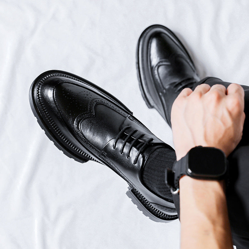 Casual Brogue Platform Leather Shoes