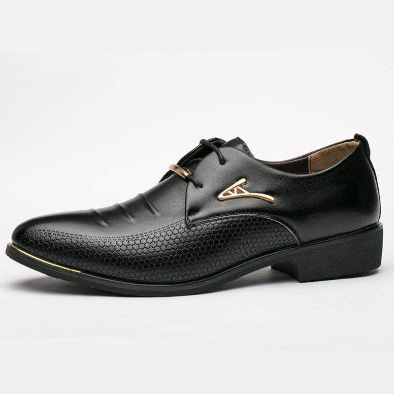 Luxury Patent Leather Brand Classic Wedding Oxford Pointed Toe Dress Shoes