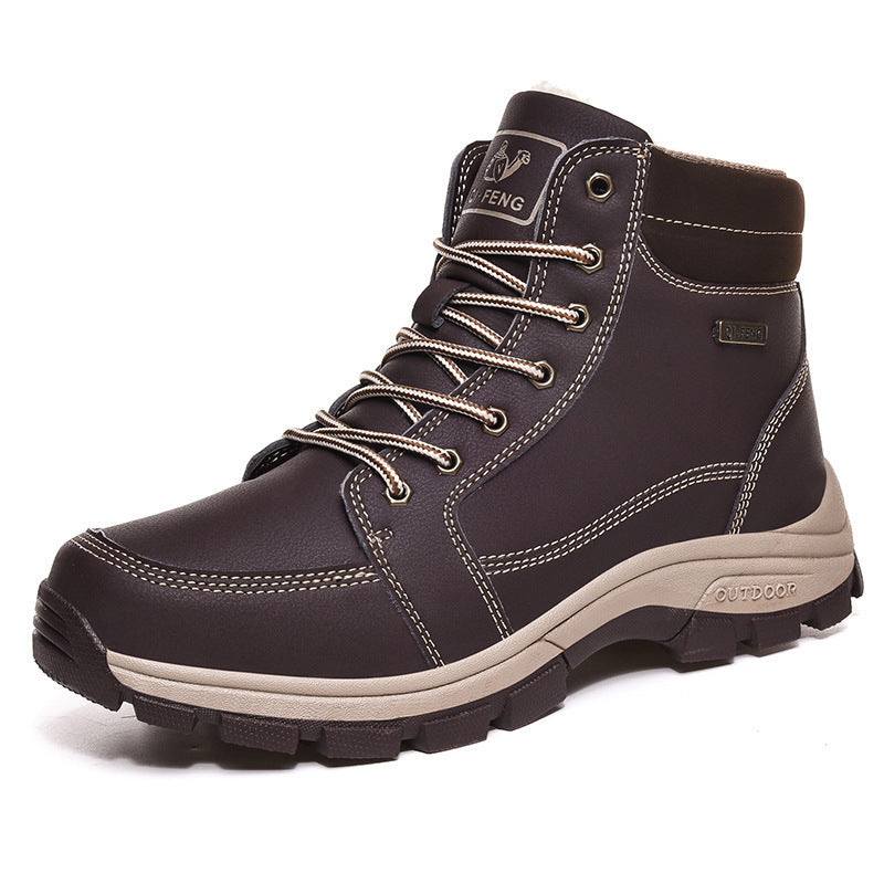 Winter Snow Outdoor Ankle Non-Slip Leather Boots