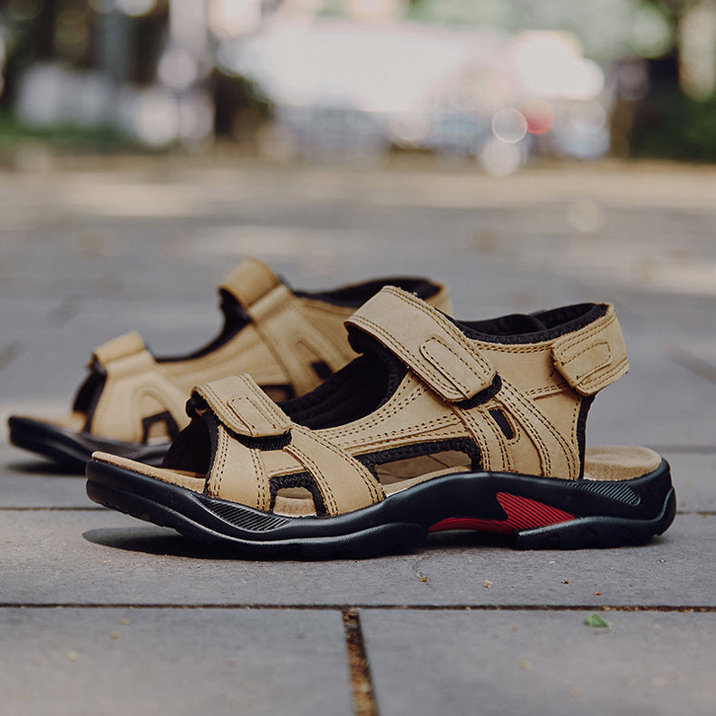 Outdoor Travel Leather Beach Roman Sandals