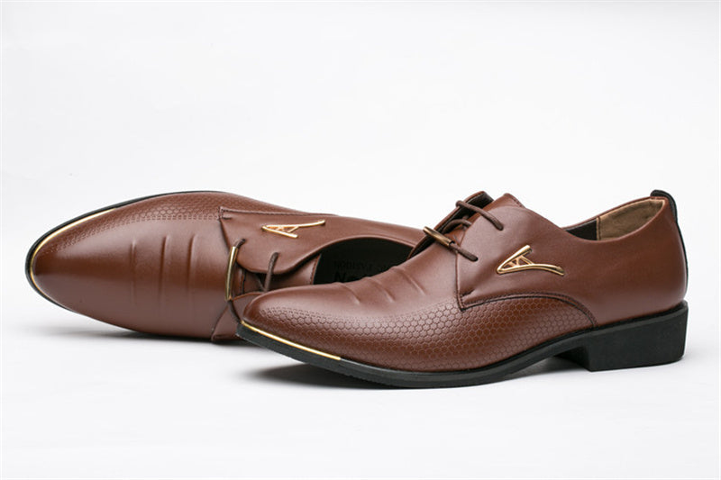 Luxury Patent Leather Brand Classic Wedding Oxford Pointed Toe Dress Shoes