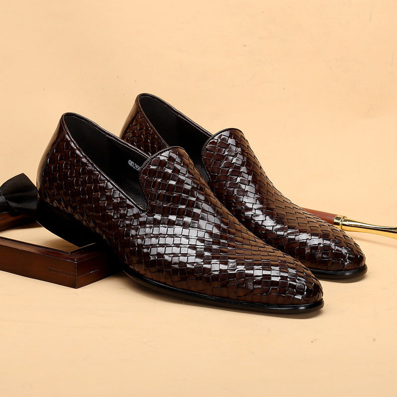Cowhide Woven Leather Shoes Business
