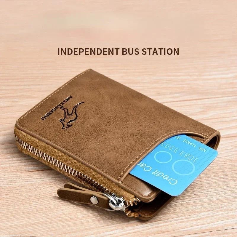 Protected Leather Wallet Vintage Short Purse