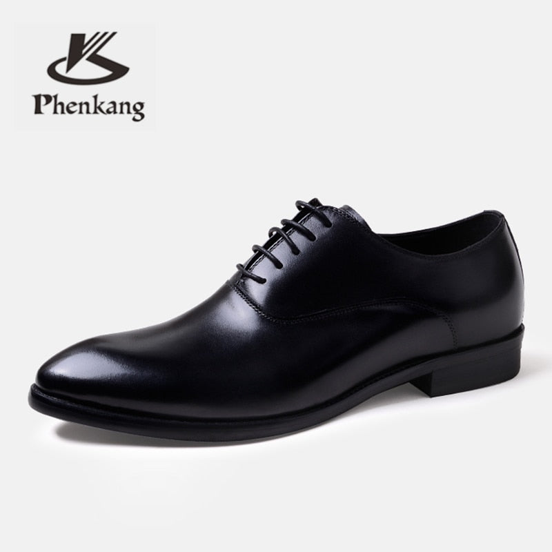 Formal Genuine Leather Oxford Wedding Brogues Shoes