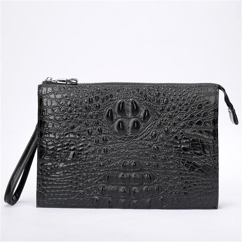 Genuine Leather Underarm Zipper Business Bag