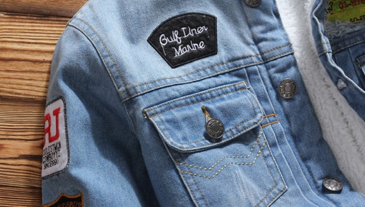 Stamped Denim Jacket