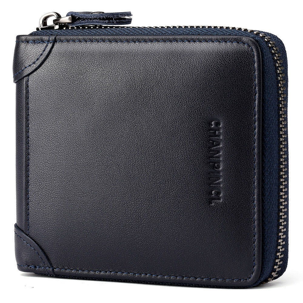 Leather Zero Horizontal Multi-Function Zipper Wallet
