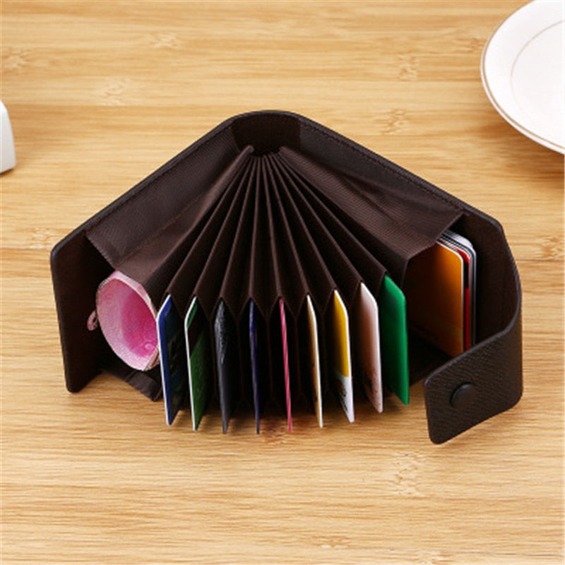 Multi-Function Leather Pocket Storage Bag Organizer Mini Card Wallet