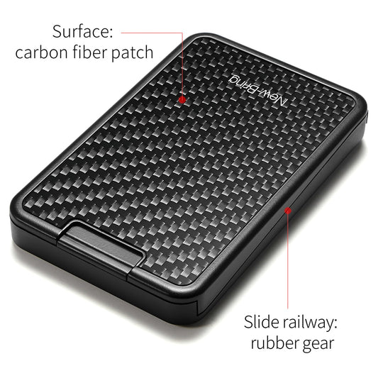 RFID Blocking Slide Carbon Fiber Minimalist Wallet