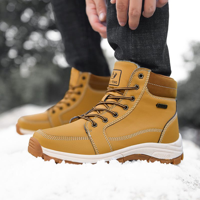 Winter Snow Outdoor Ankle Non-Slip Leather Boots