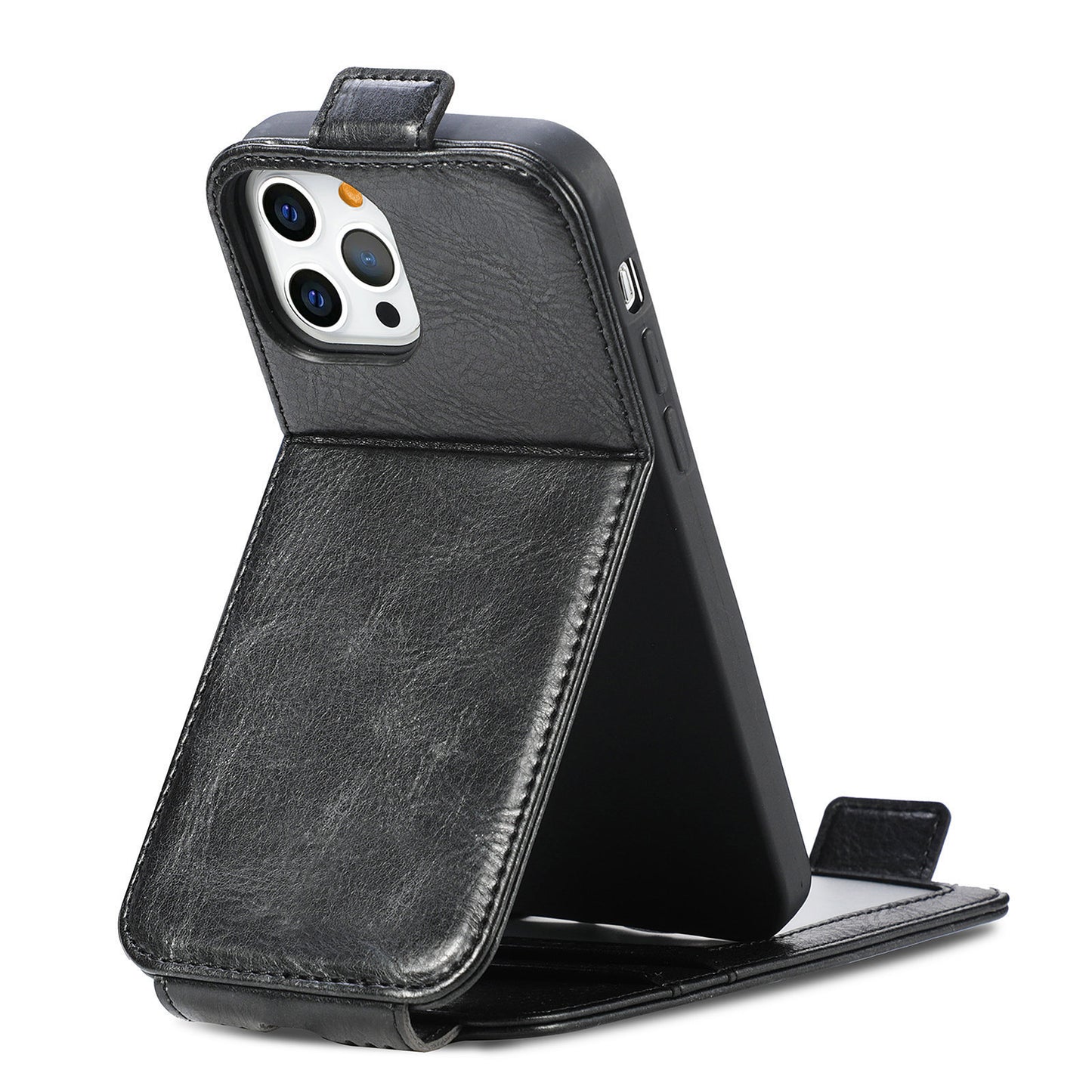 iPhone Leather Wallet Zipper Protective Case
