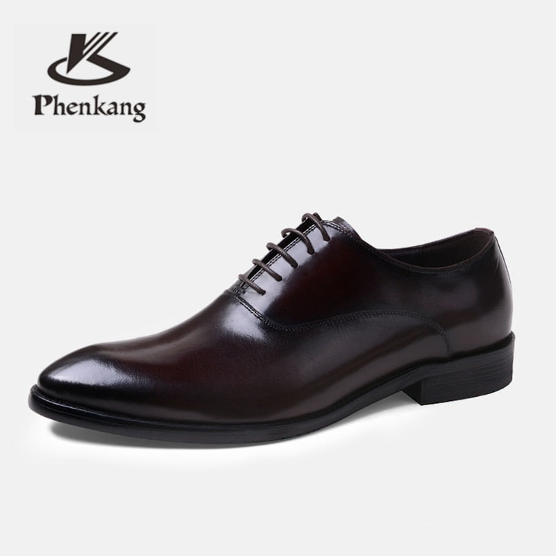 Formal Genuine Leather Oxford Wedding Brogues Shoes
